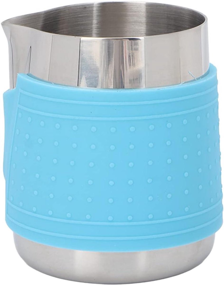 Melkopschuimbeker Roestvrij - Koffiekan - Perfect Schuim Maken - Lange Wateruitloop - 350 ml - Multicolor