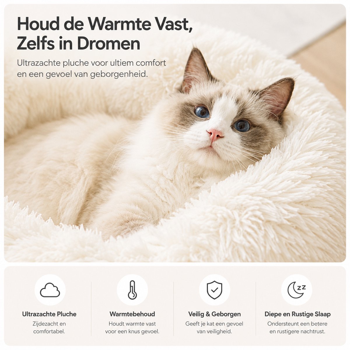BOTC Kattentunnel met Kattenmand - Speeltunnel Voor Dieren - Tunnel Kat - Kattenhuis - Speeltunnel kat - Beige — afbeelding 9