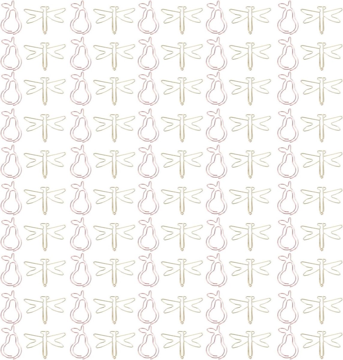 Leuke en Kleurvaste Paperclips in Diverse Vormen - 100 Stuks Lichtgewicht Antislip Kantooraccessoires voor Schoolgebruik