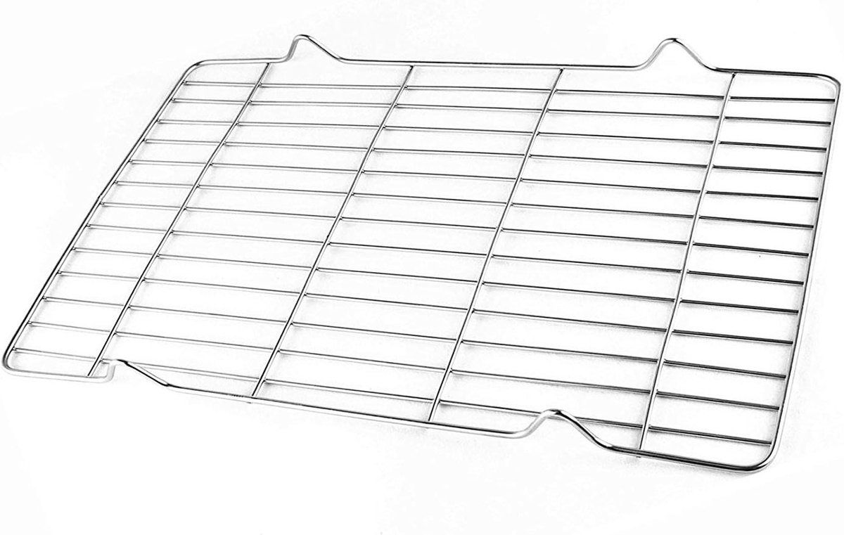 Grillpan Rekstandaard Oven Rooster Oven Gebruik Specifieke Afmetingen 344mm x 222mm Zilver