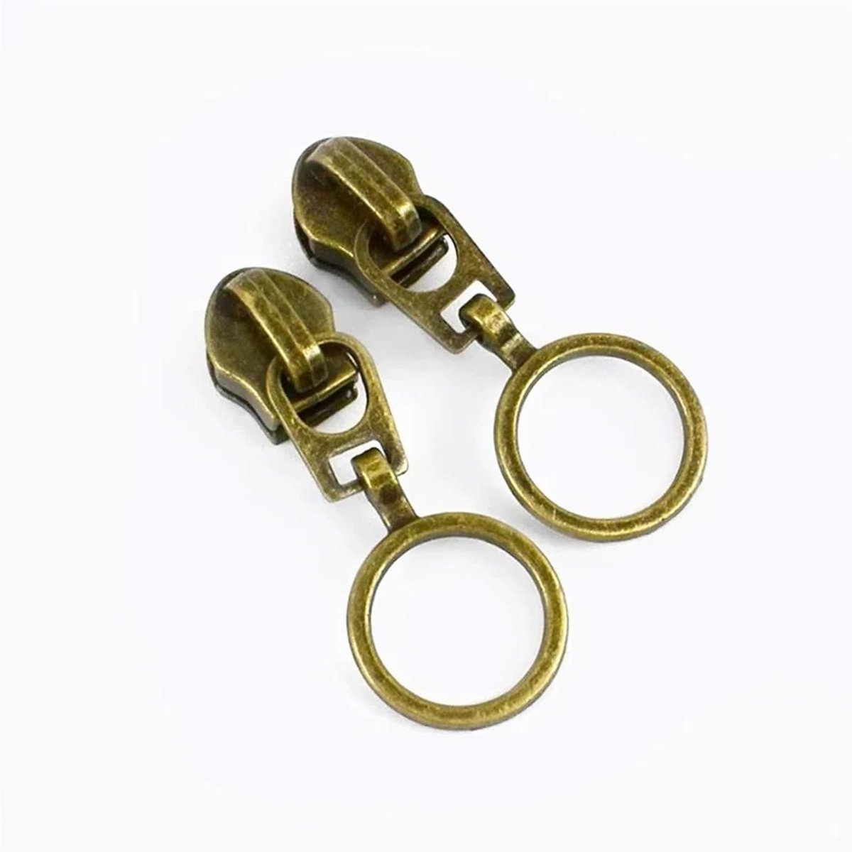 Ritssluiting O-ring - Reparatiedelen - Kleding Repareren - Snelle Vervanging - 5 stuks - Brons