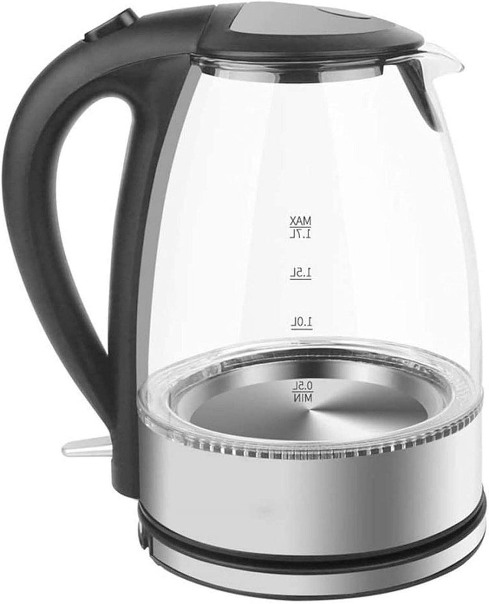 Waterkokers, elektrische waterkokers, glazen waterkoker, 1,7 liter temperatuurregeling waterkoker led-licht, draadloze waterkoker houden, automatisch uitschakelen, 100% Bpa-vrij, waterkoker voor
