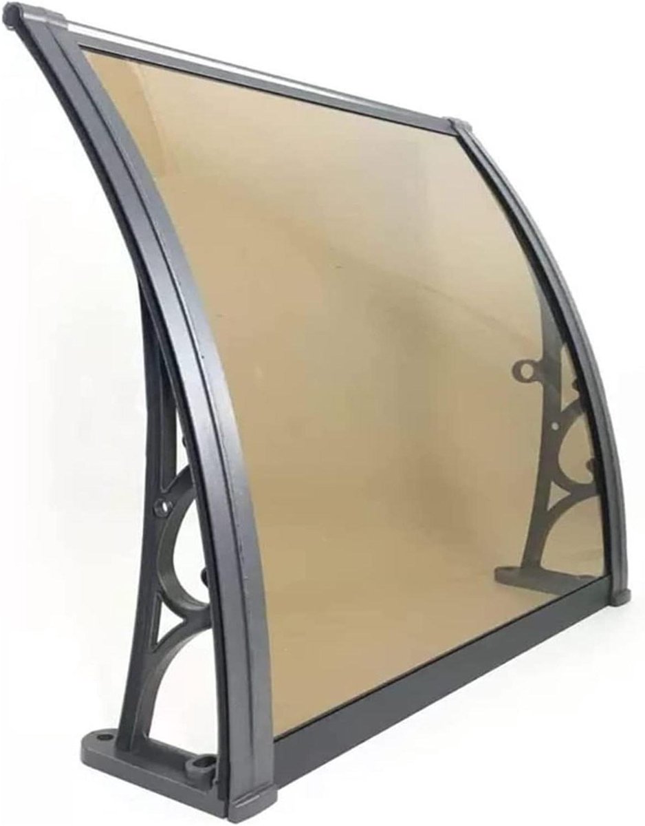 Afdak voor deur - Luifel raam - Bescherming tegen weer - UV-bescherming - 60x100cm - Bruin