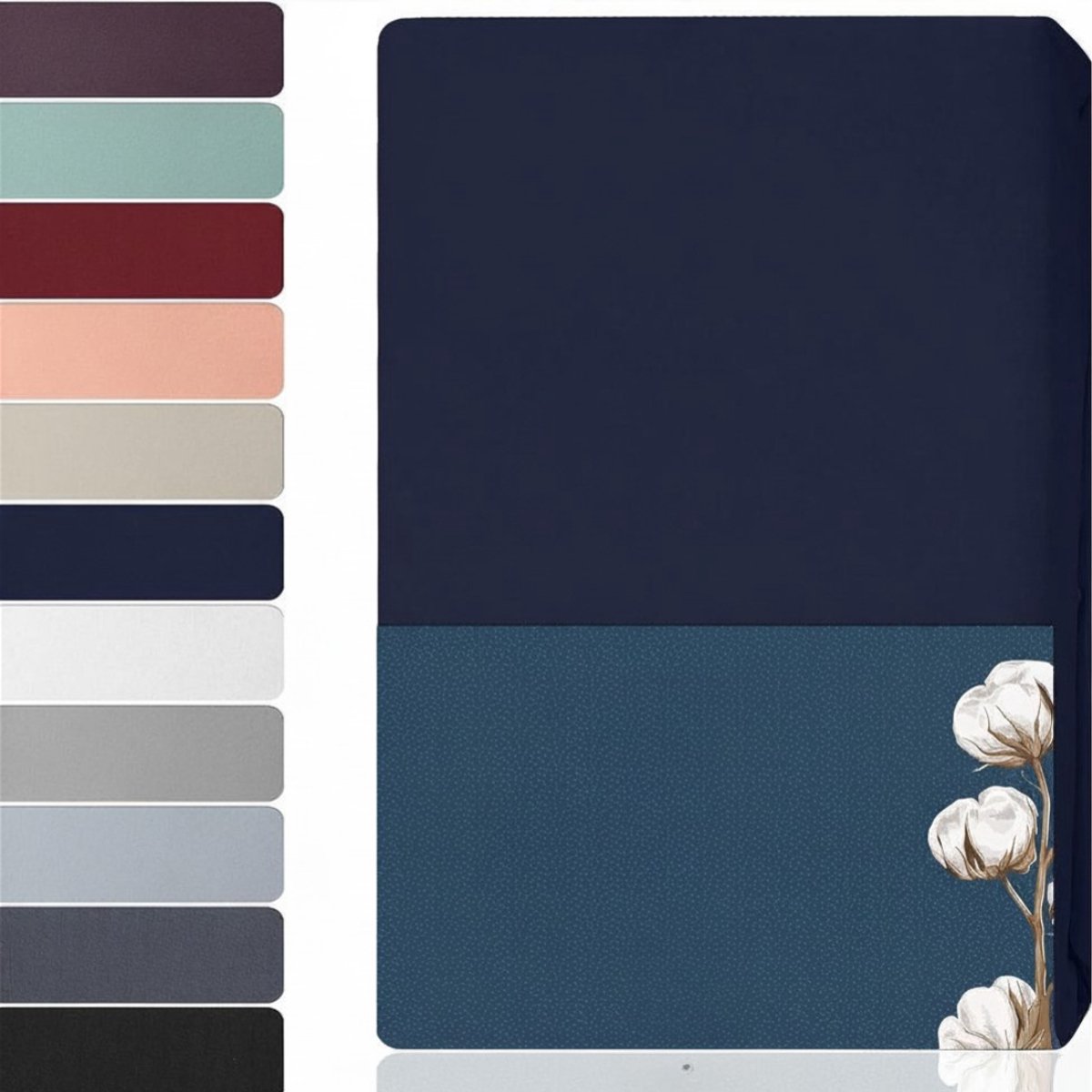 MRKK® Matrasovertrek 180x200 - Hoeslaken - Matrashoes - Super Zacht -Marineblauw