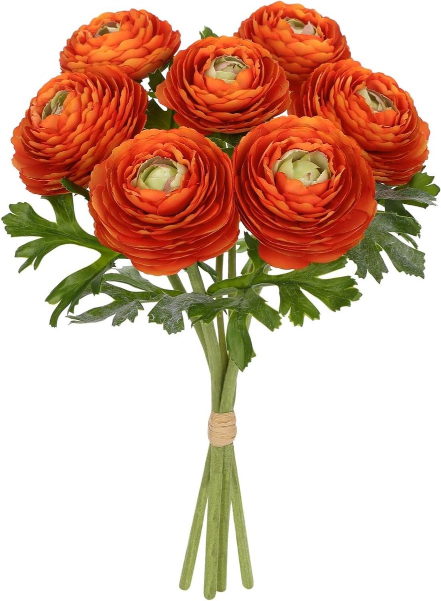 Kunstbloemen boeket - Nep bloemen - Woondecoratie - 7 realistische bloemhoofdjes - 34 cm -
