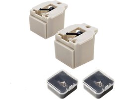 Naald Vervangingsset - Stylus Set - Vinyl Afspelen - Diamantpunt - 2 stuks - Wit