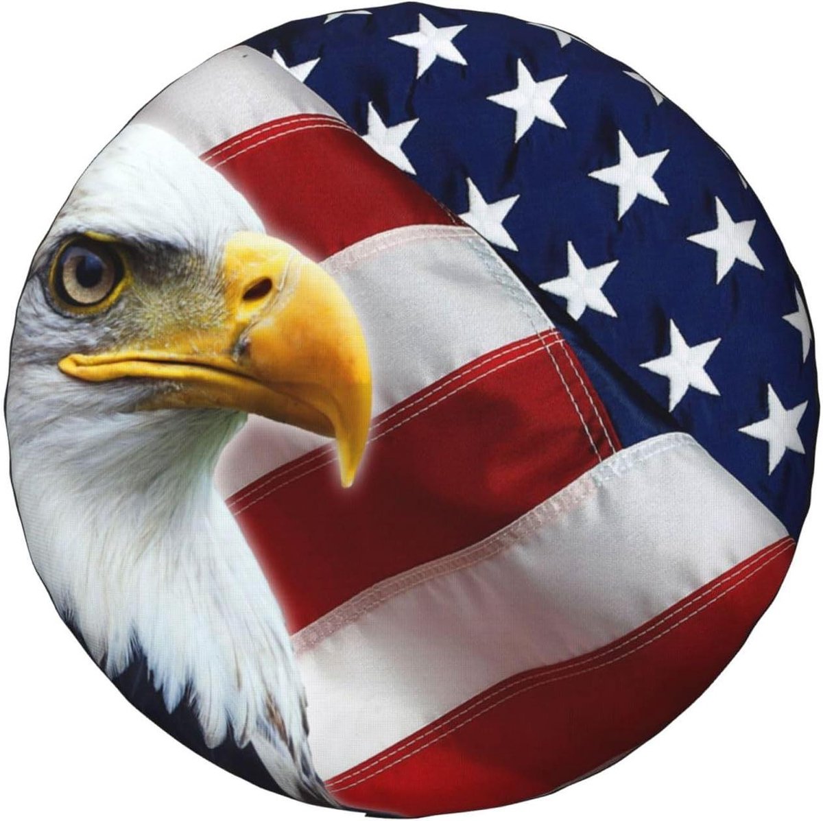 Universele vervangende reservewielhoezen, Noord-Amerikaanse zeearend USA-vlag waterdichte reservebandhoes stofdichte band voor aanhangwagen, RV, SUV, off-road autowiel 16 inch