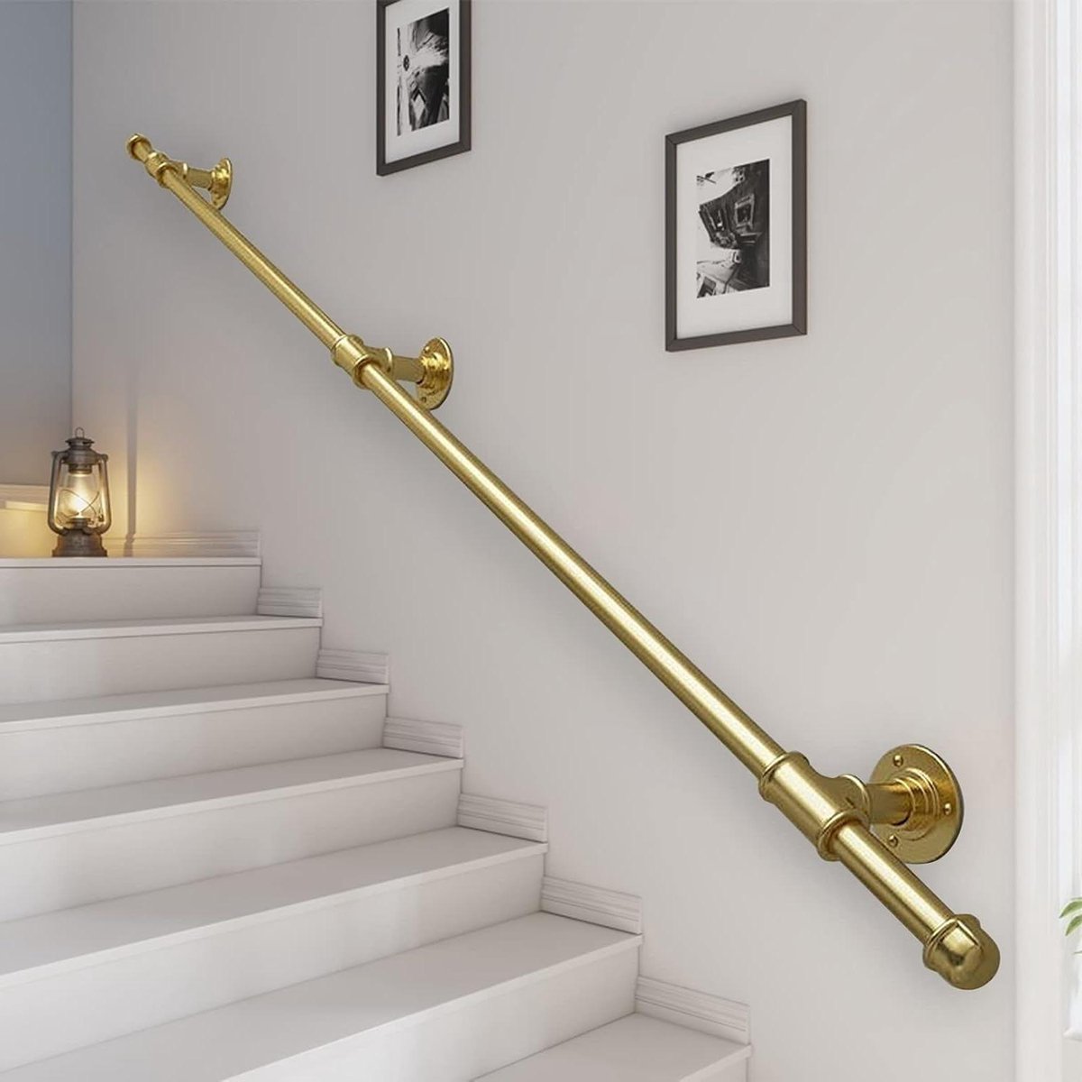 Trap Leuning Ondersteuning - Steun Reling - Veilige Traplift - Hoge Draagkracht - 400 cm - Goud