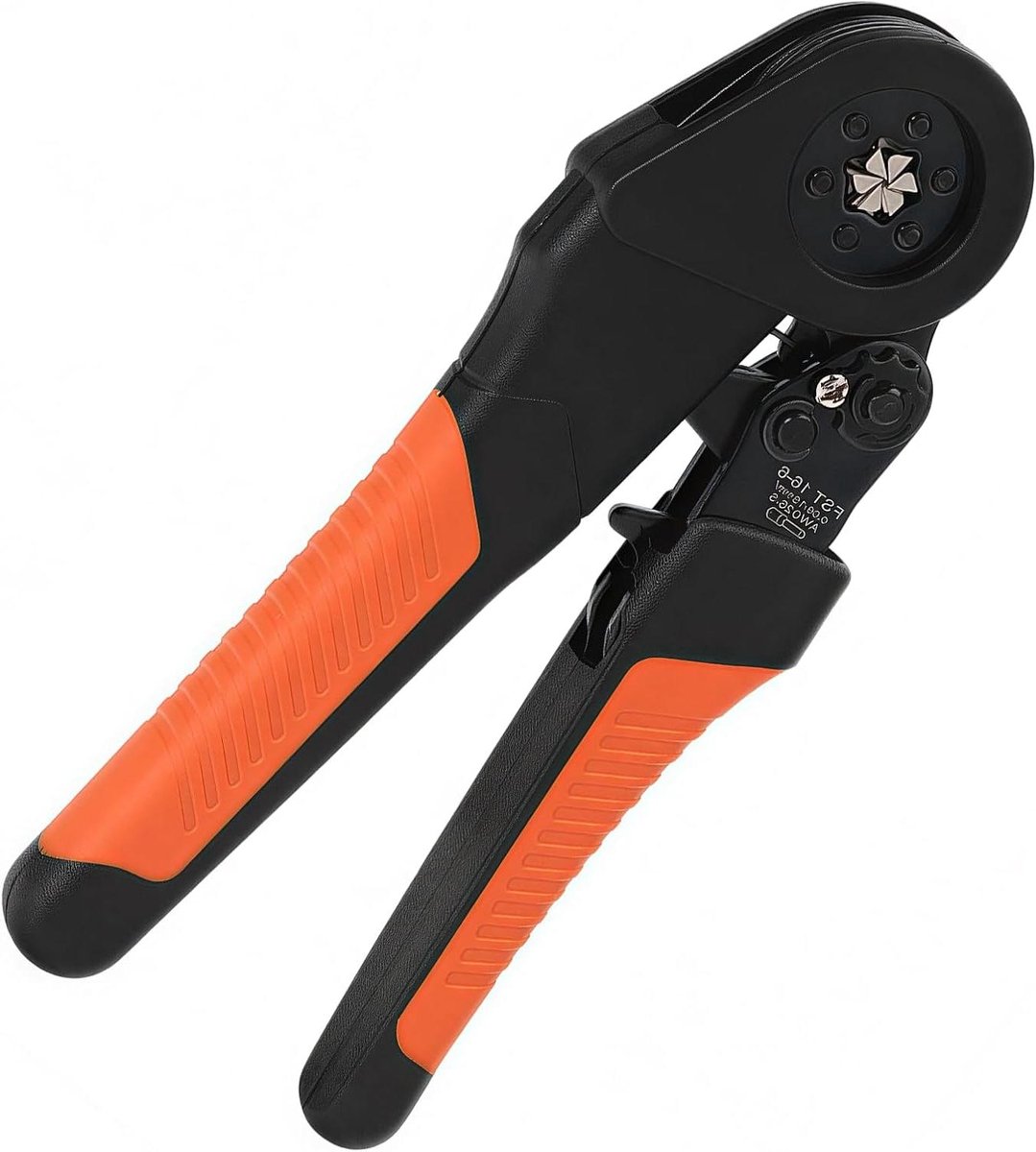Krimptang - Adereindhulstang - Kabelverbindingen Maken - Werkbesparende Ratel - 0.08-16 mm² - Oranje