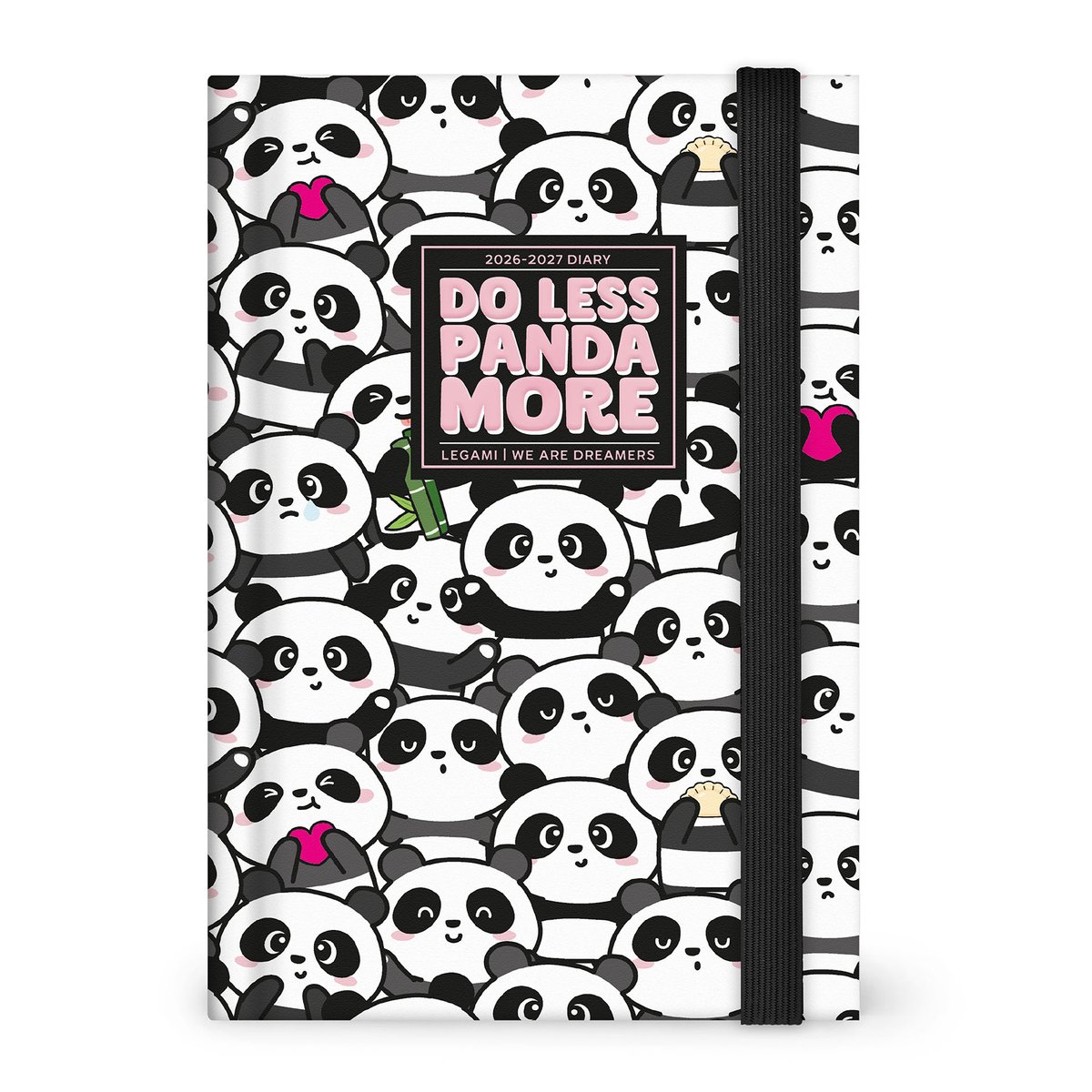 LEGAMI AGENDA 2026-2027- 16mnd - DAG OP 1 PAGINA - HARDCOVER - PANDA