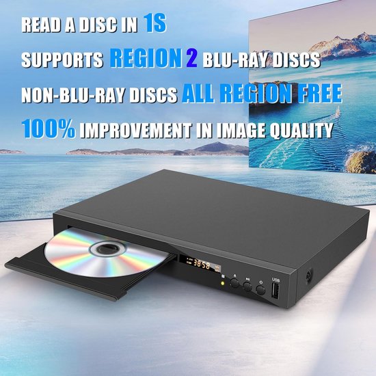 DVD Speler met HDMI - Blu Ray Spelers - Externe DVVD Speler - mediaspeler — afbeelding 5