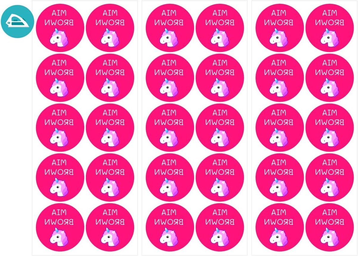 Kleding Etiketten - Opstrijkbare Labels - Kleding Markeren - Snel Strijken - 28 Stuks - Fuchsia
