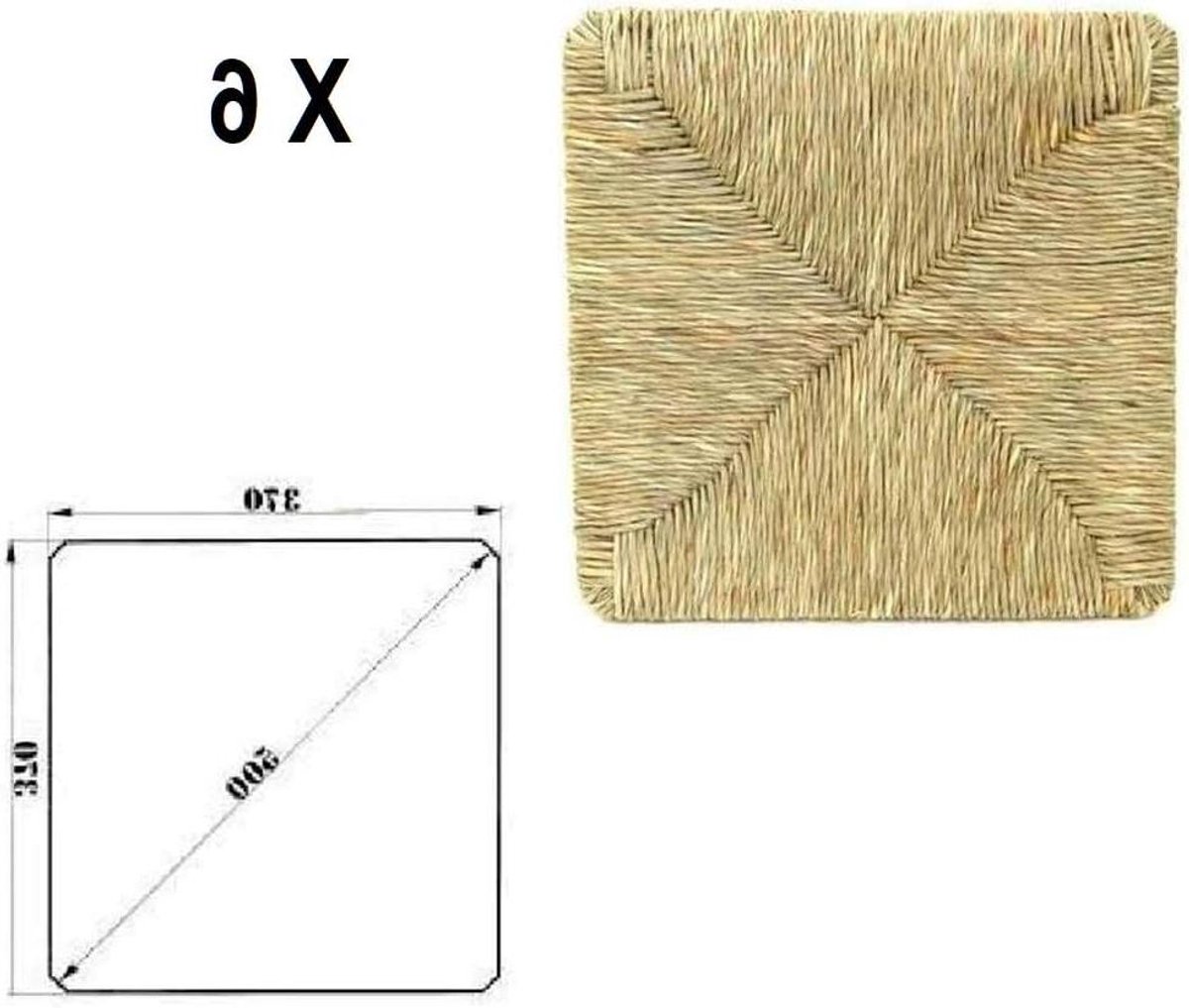 Vervangstoel Zitvlak - Stoel Bodem - Extra Zitplaats - Echt Stro - 37 x 37 cm - Natuurlijk