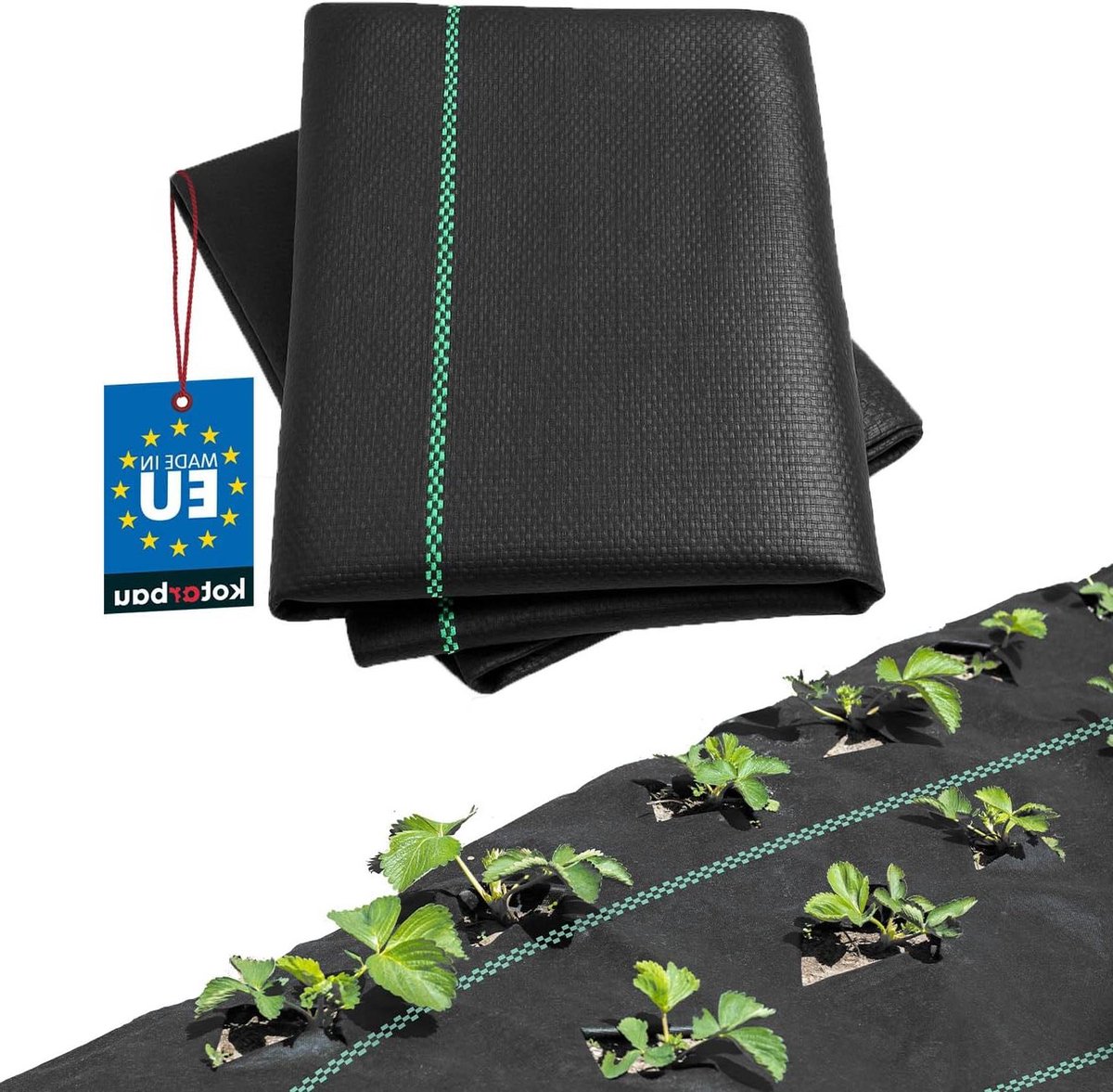 Tuinvlies - Onkruiddoek - Onkruid tegenhouden - Scheurvast en waterdoorlatend - 32x10 m - Zwart