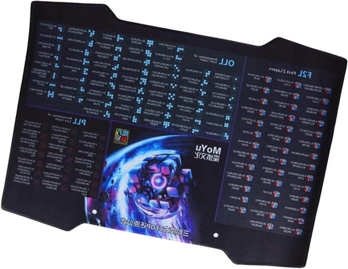 Puzzelmat - Rubberen mat - Wedstrijdpuzzelen - Met algoritmes - 51x51 cm - Zwart