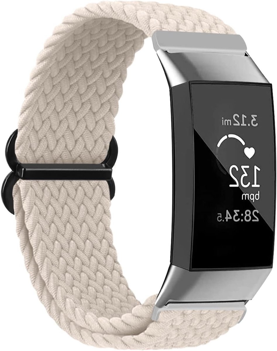 Verstelbare en Ademend Nylon Vervangband voor Fitbit Charge 5, Geschikt voor Dames en Heren, Comfortabel en Duurzaam
