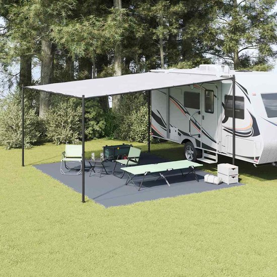 vidaXL - Tenttapijt - Blauw - en - Grijs - 500 - x - 400 - cm - Polyetheen van Vidaxl — afbeelding 2