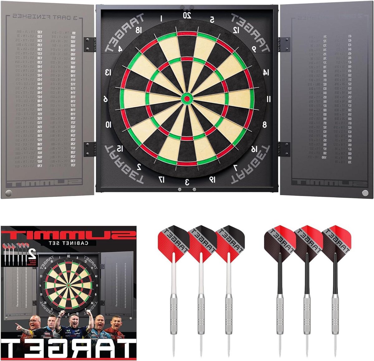 Dartbord Set - Pijltjesbord - Thuis Spelen - Zelfherstellend Sisal - 17G Darts - Veelkleurig