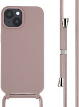 Coque iPhone 15 avec cordon - iMoshion Coque en Siliconen avec cordon - rose