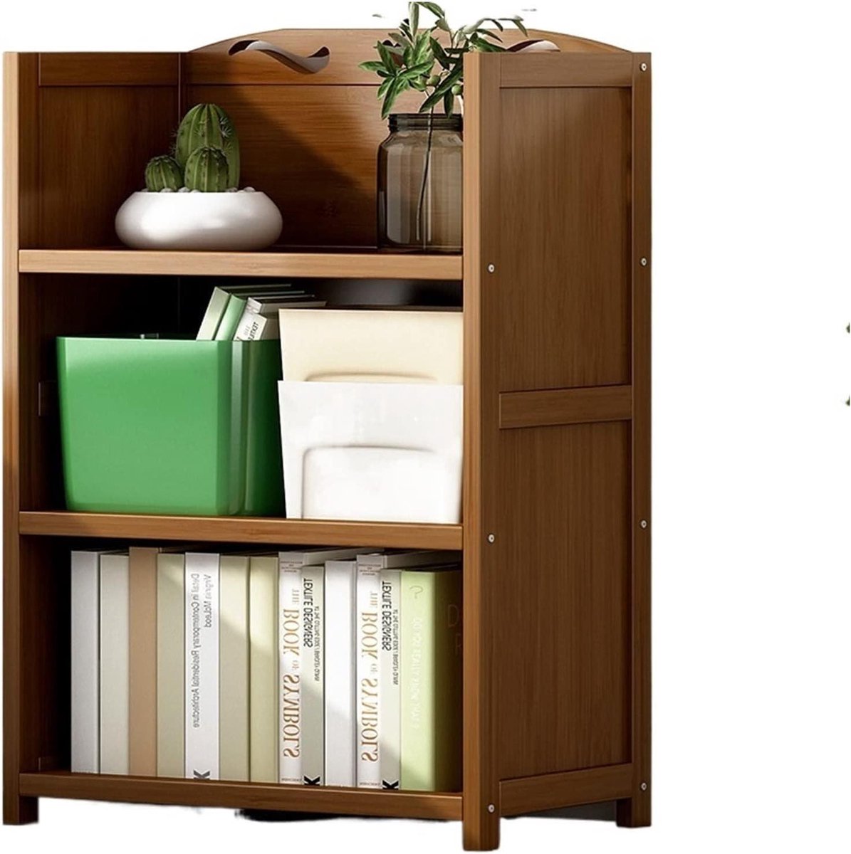 Boekenkast - Opbergkast - Woonkamer Inrichten - Naadloos Achterpaneel - 50 cm Breed - Brui