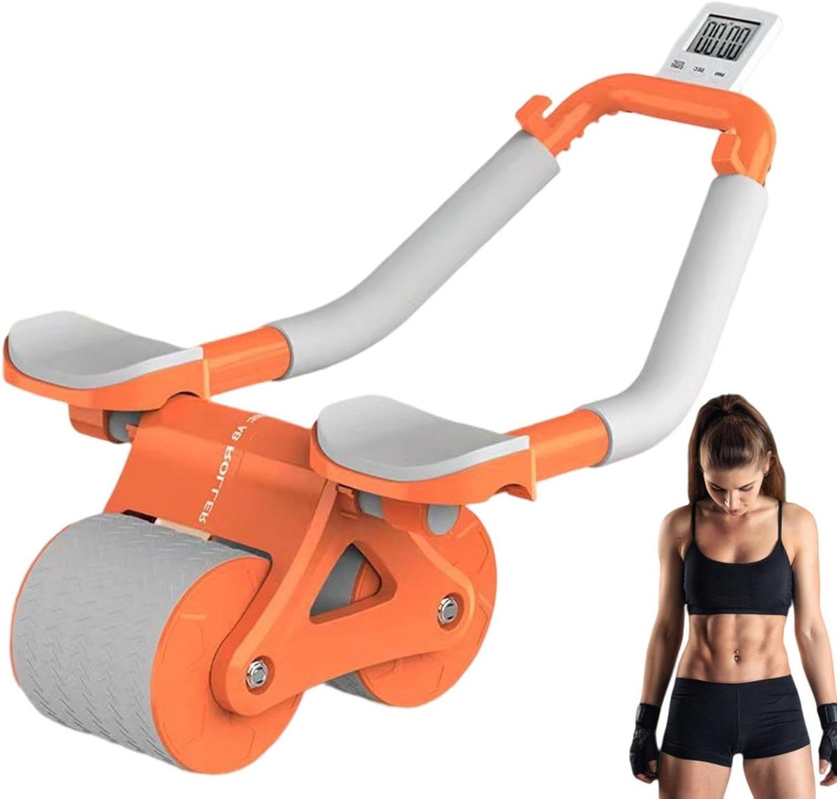 Buikroller - Core Trainer - Krachtige Core Training - Automatische Rebound - 335 x 276 cm - Lichtgeel
