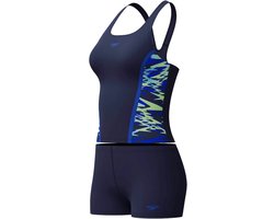 Speedo hyperboom splice tankini set nav/gr in de kleur marine.