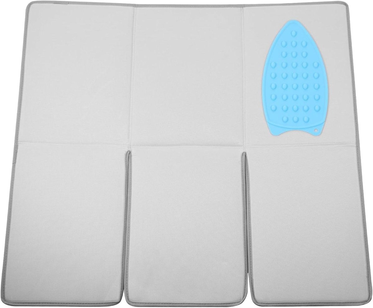 Strijkmat - Opvouwbare mat - Reizen en thuis - 6-in-1 functie - 70 x 65 cm - Grijs