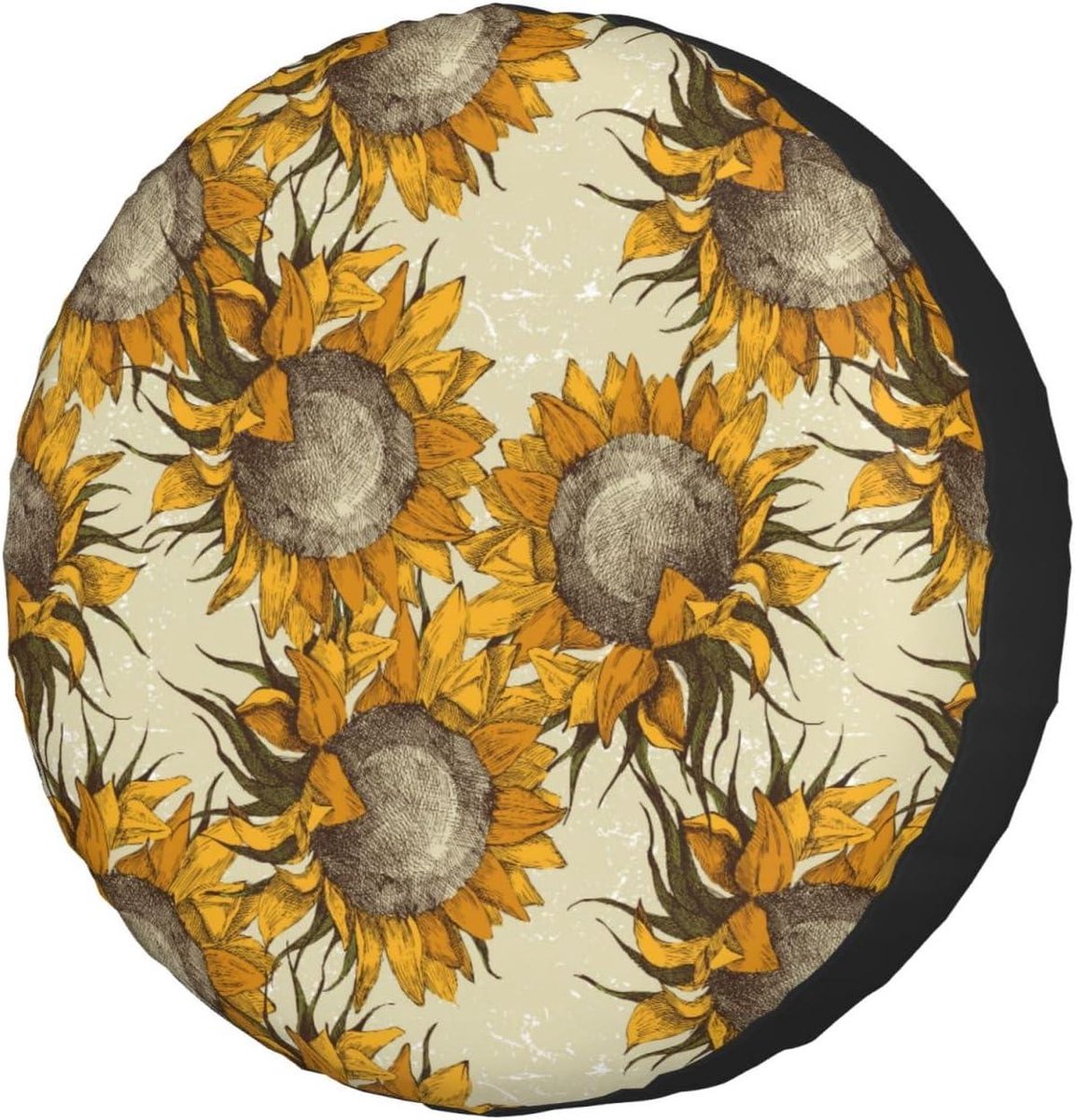 Bandenhoes - Reservewiel afdekking - Voertuig Bescherming - Weerbestendig Polyester - 38 cm - Zonnebloem Design