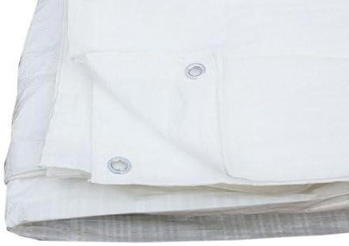 Zeil Bedekking - Grondzeil - Bescherming Buiten - Waterdicht Materiaal - 7x11 Meter - Wit