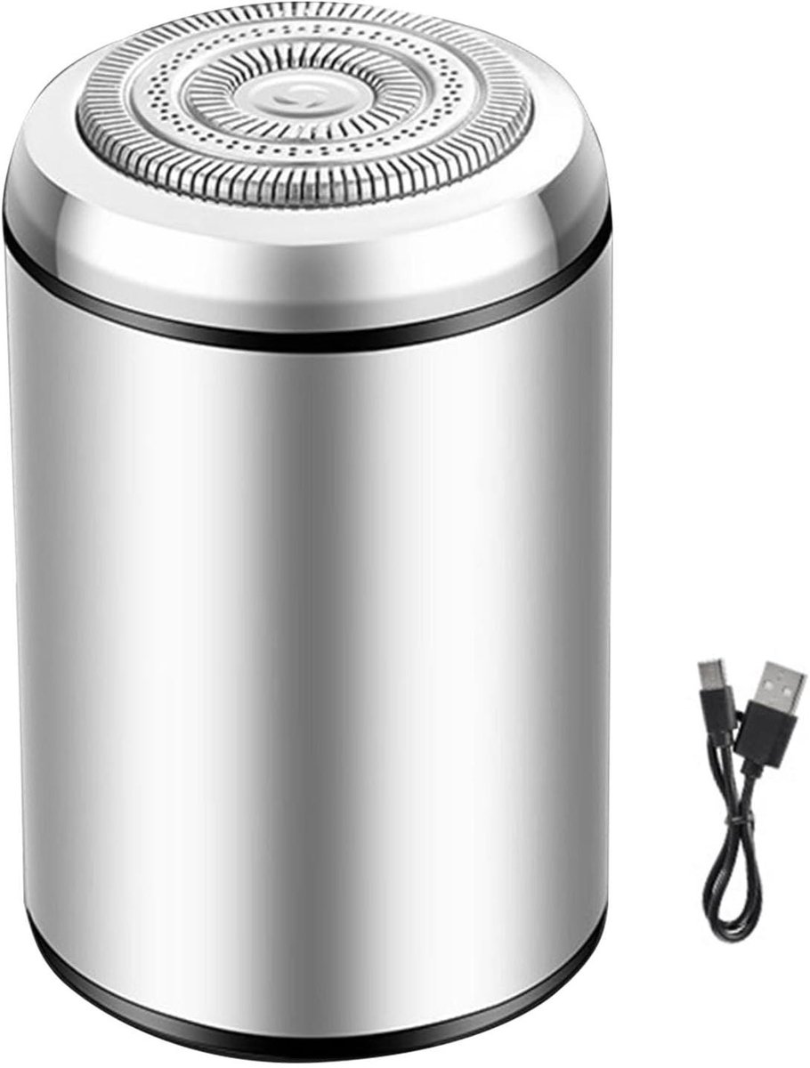 Elektrisch scheerapparaat - Reis scheerapparaat - Comfortabel scheren - Waterdicht en wasbaar - 5.8 x 3.8 cm - Zilver