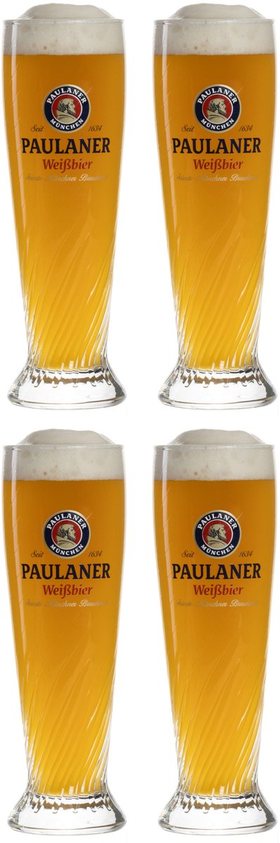 Paulaner Bierglazen Weizen 300 ml - 4 stuks