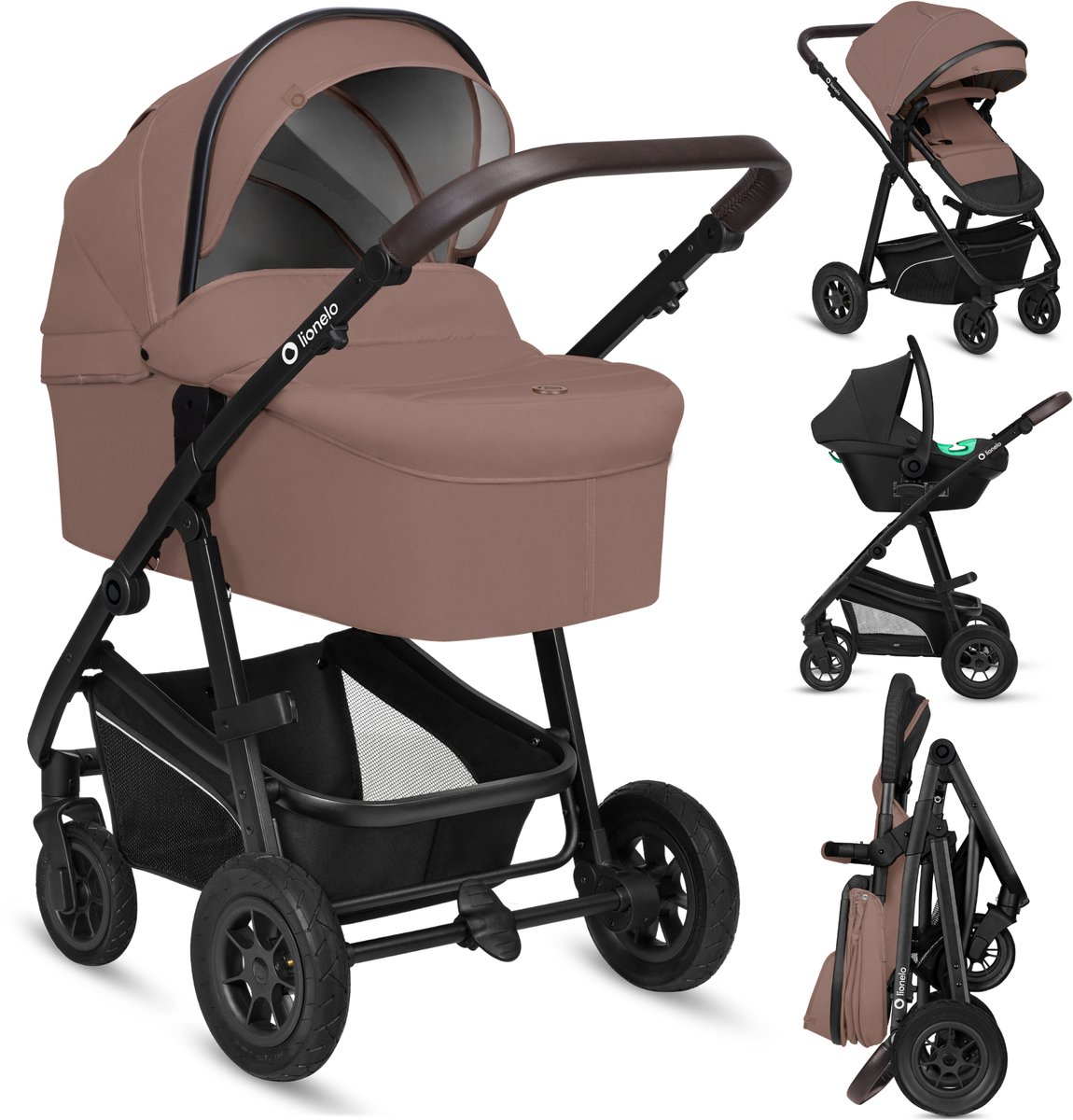 Lionelo Bianka Kinderwagen 3 in 1 - Inklapbaar met Grote Luchtbanden - BrandLine Group Sp. z o.o. - €299,99