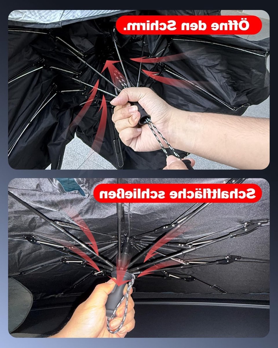 Opvouwbare parasol voor voorruit van TES-la Model 3 (2018-2025) met UV-bescherming en verbeterde isolatie