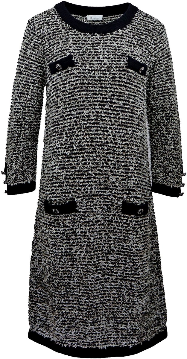 Princess goes Hollywood - wollen tweed jurk - maat 36