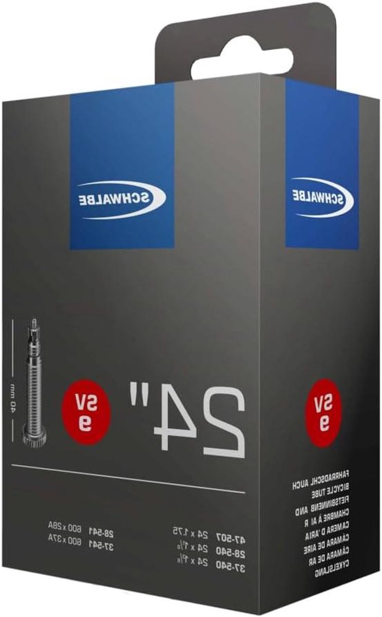 Fietsbinnenband - Binnenband Fiets - Veilig Fietsen - Presta Ventiel - 24 x 1.75-1.8 - Zwart