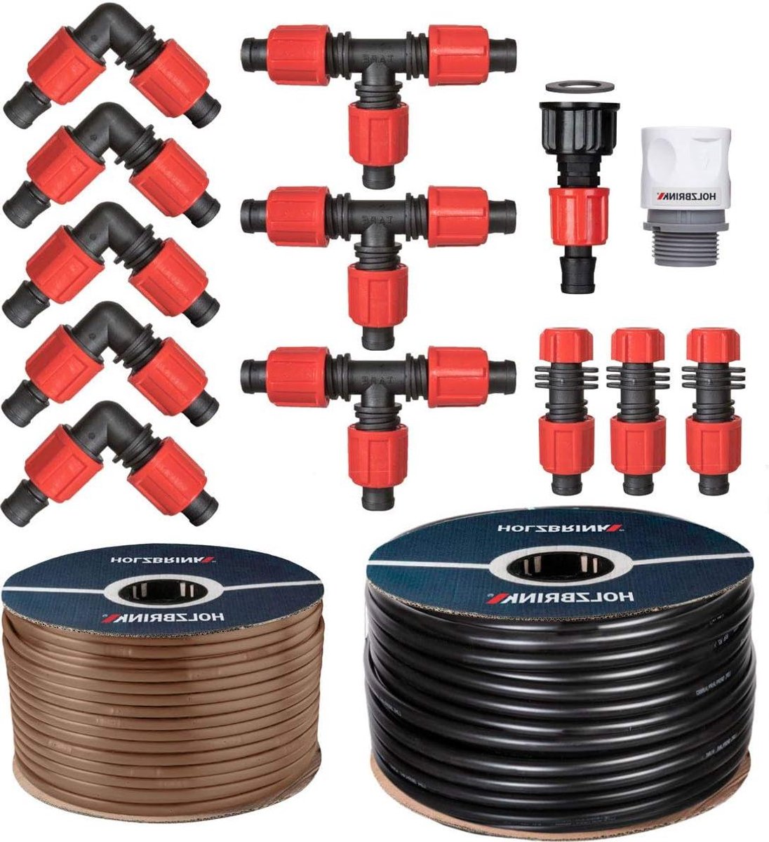 Druppelslang Irrigatieset - Bewateringssysteem Tuin - Planten Water Geven - Zelfreinigend Ontwerp - 80 Meter - Zwart