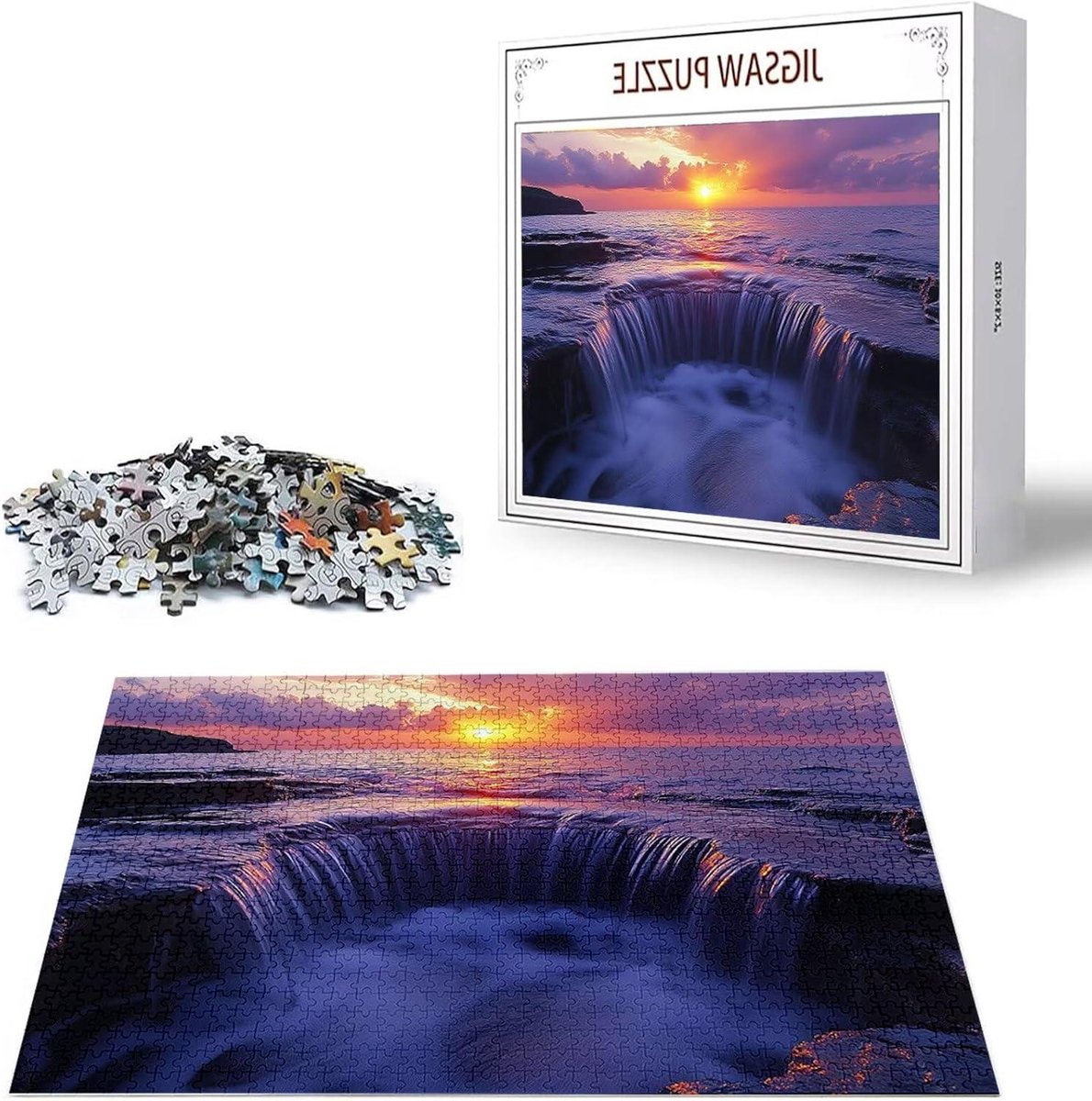 Puzzel 4000 Stukjes - Legpuzzel Volwassenen - Hersenen Stimuleren - Genummerde Rug - 141x87 cm - Zonsondergang
