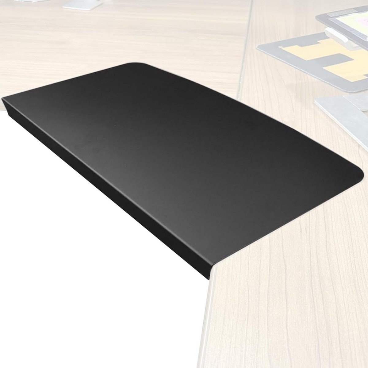 Bureau Verlengplateau - Bureaublad Verlengstuk Organizer - Werkruimte Optimaliseren - Hoekruimte Benutten - 43x25 cm - Zwart