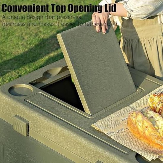 Geïsoleerde Koelbox - Ijskist Camping - Buitenactiviteiten - Drielaagse Isolatie - 40L - Wit — afbeelding 4