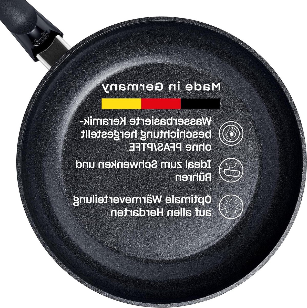 Koekenpan - Koekenpan - Koken - Keramische antiaanbaklaag - 24 cm - Zwart