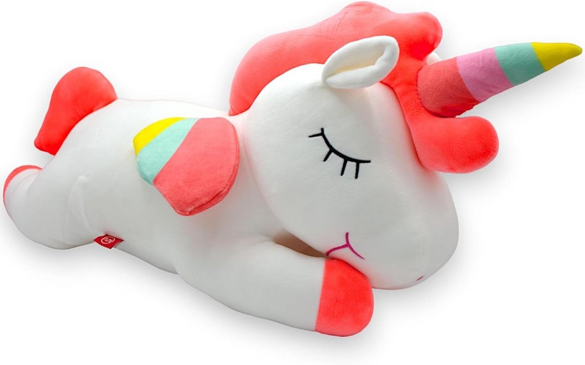 Unicorn Kussen - Zijslaper Kussen - Comfort en Decoratie - Knuffelbaar Materiaal - 55 cm - Roze