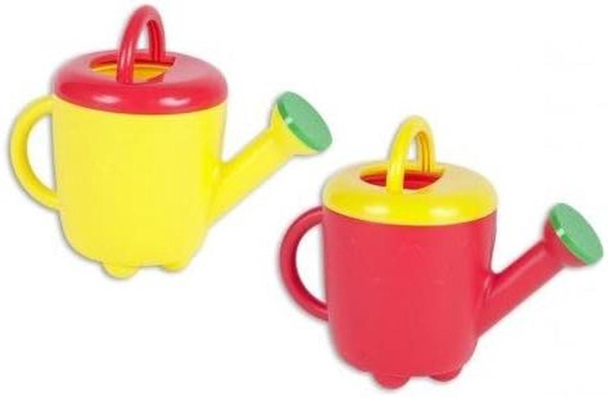 Outdoor Gieter - Kinder Gieter - Tuinieren met Kinderen - Stevig Kunststof - 17 cm Hoog - Rood en Geel Gesorteerd