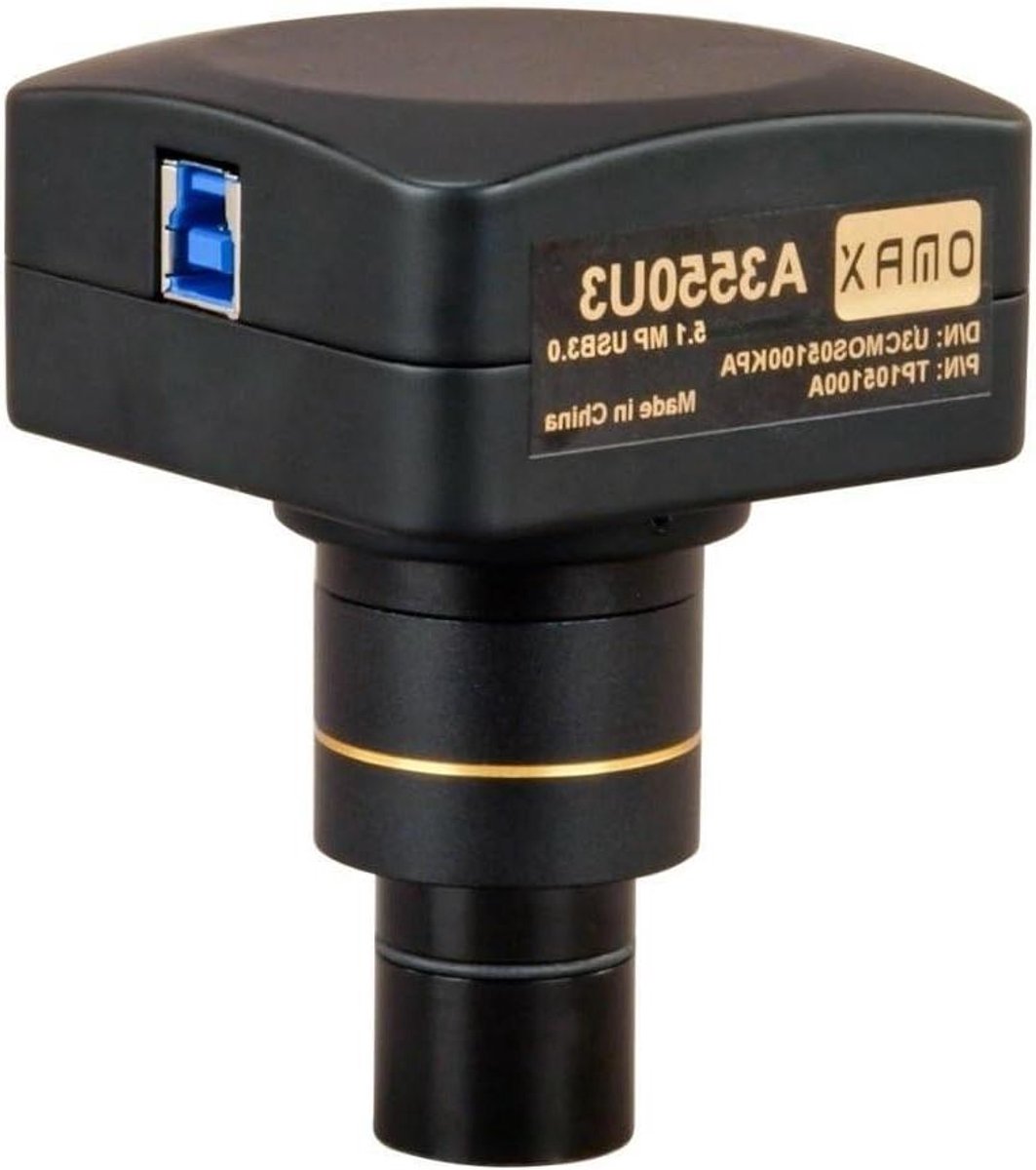Digitale Camera - Microscoop Camera - Beeld Analyse - 5MP Resolutie - 23.2mm Oculair - Zwart