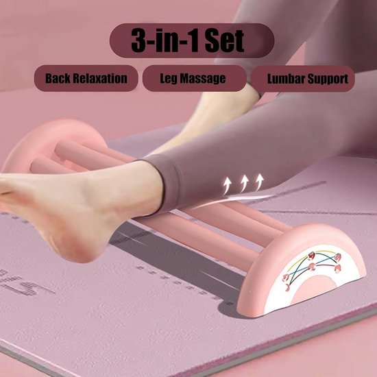 Yoga Back Stretcher - Rug Brancard Pilates Shaft - Rugontspanning Beenmassage - Ergonomisch Ontwerp Antislip - Niet gespecificeerd - Niet gespecificeerd — afbeelding 3