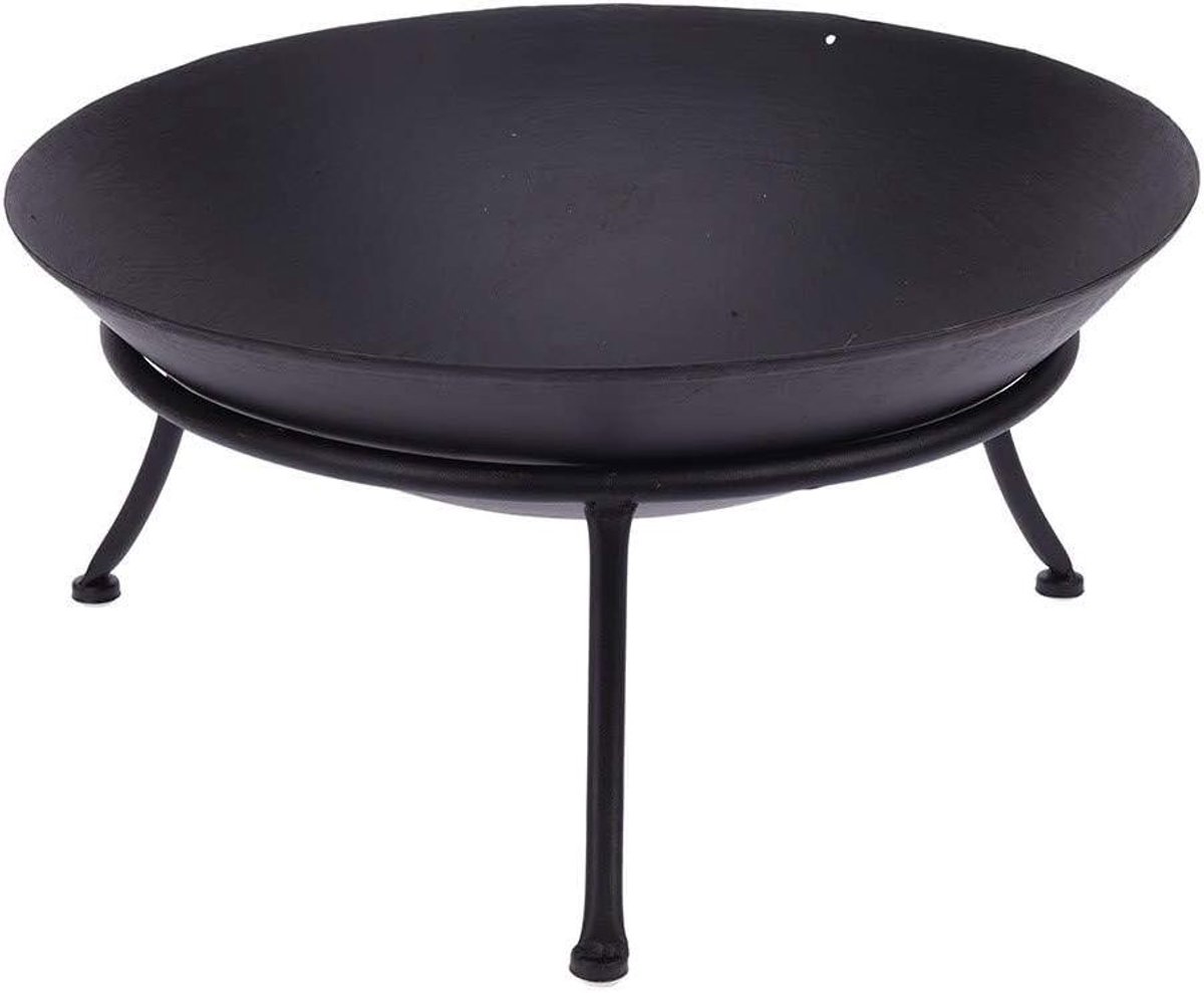 Vuurschaal op standaard - Buitenhaard - Terras sfeerverlichting - Klassieke stijl - 47 cm rond - Grijs