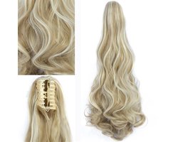 Ponytail Extensions - Brazilian Paardenstaart - Clip In Extensions Hairextensions - 40cm - Clip In Extensions - Ponytail Haar Extensions Wavy - Haarstuk - Professionele Haarverlenging - Goud