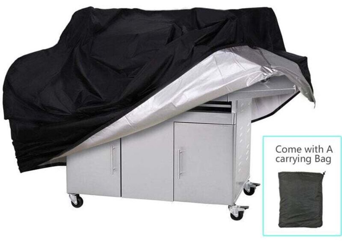 Waterdichte barbecuehoes, UV-bestendige hoes, duurzaam en praktisch, scheurvast, zwarte barbecuehoes (170 x 61 x 117 cm)