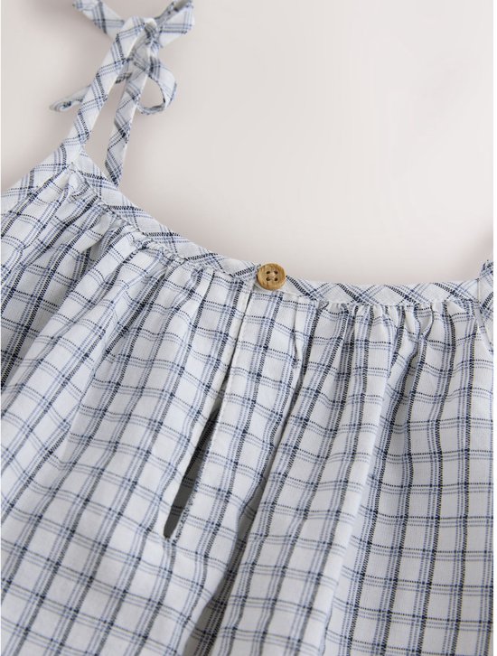 Next - Meisjes - Blouse met bandjes en asymmetrische zoom - Blauw