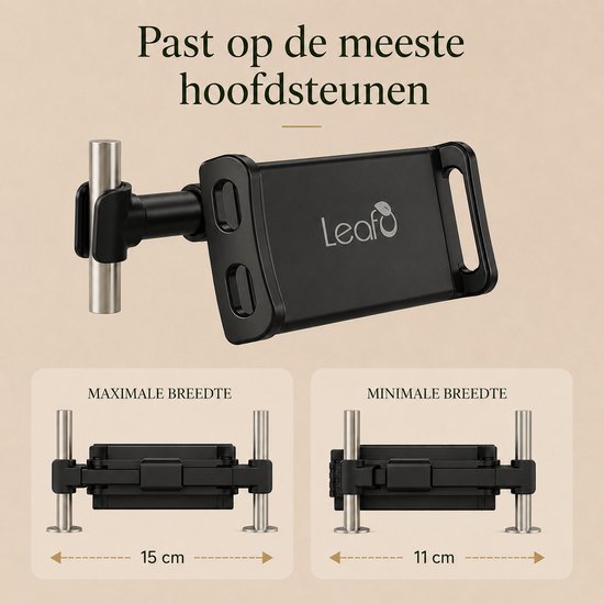 Support pour iPad LeafU® - Support de tablette pour appui-tête de voiture - Nintendo Switch/ Support de téléphone pour voiture