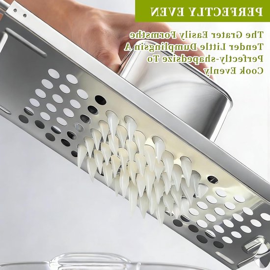 RVS Spätzle Rasp met Rubber Handvat, Ideaal voor Spätzle en Knöpfle, Vaatwasserbestendig, Keukenaccessoire voor Perfecte Pasta van Merkloos — afbeelding 5